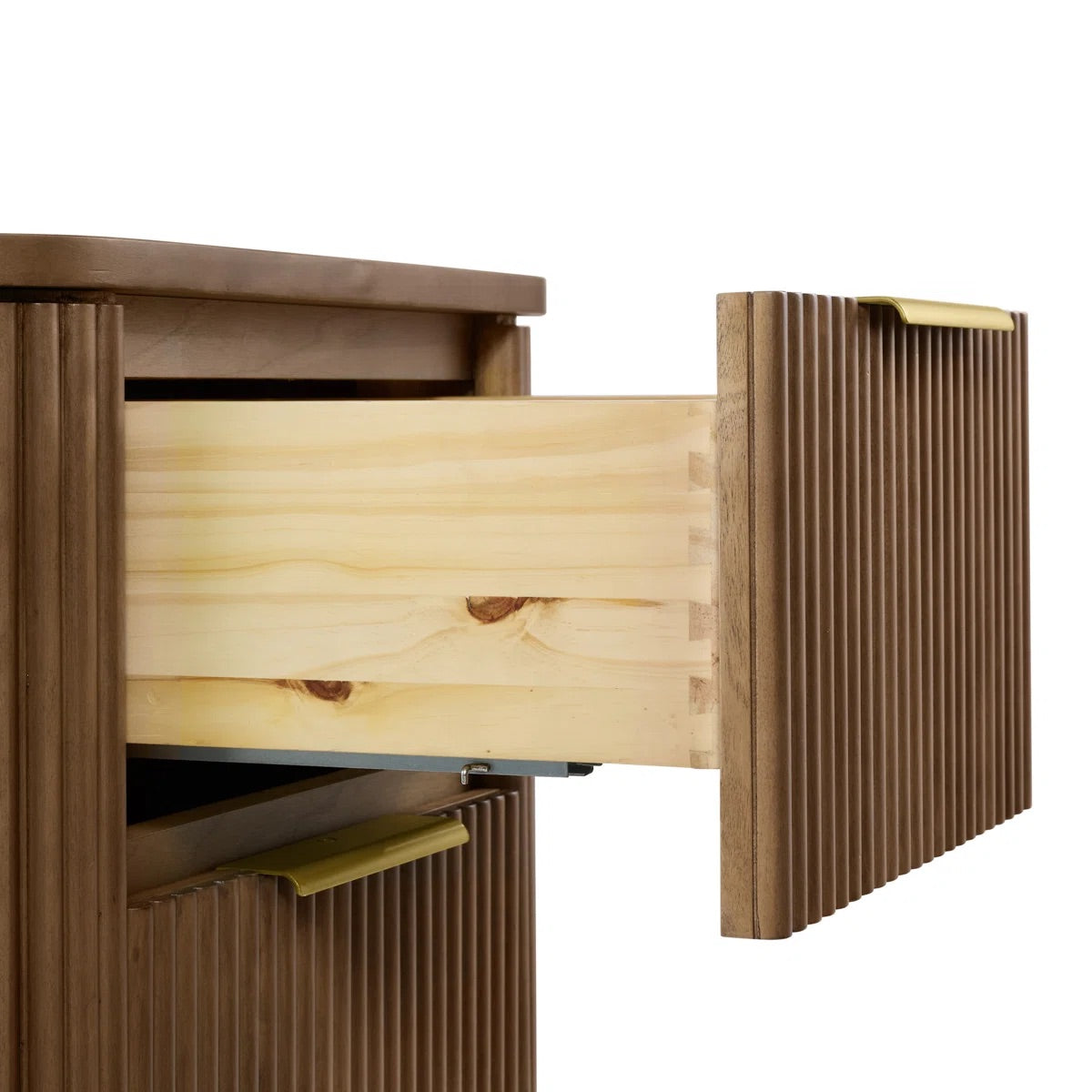 Havana Night Stand in Brown Reeded Birch