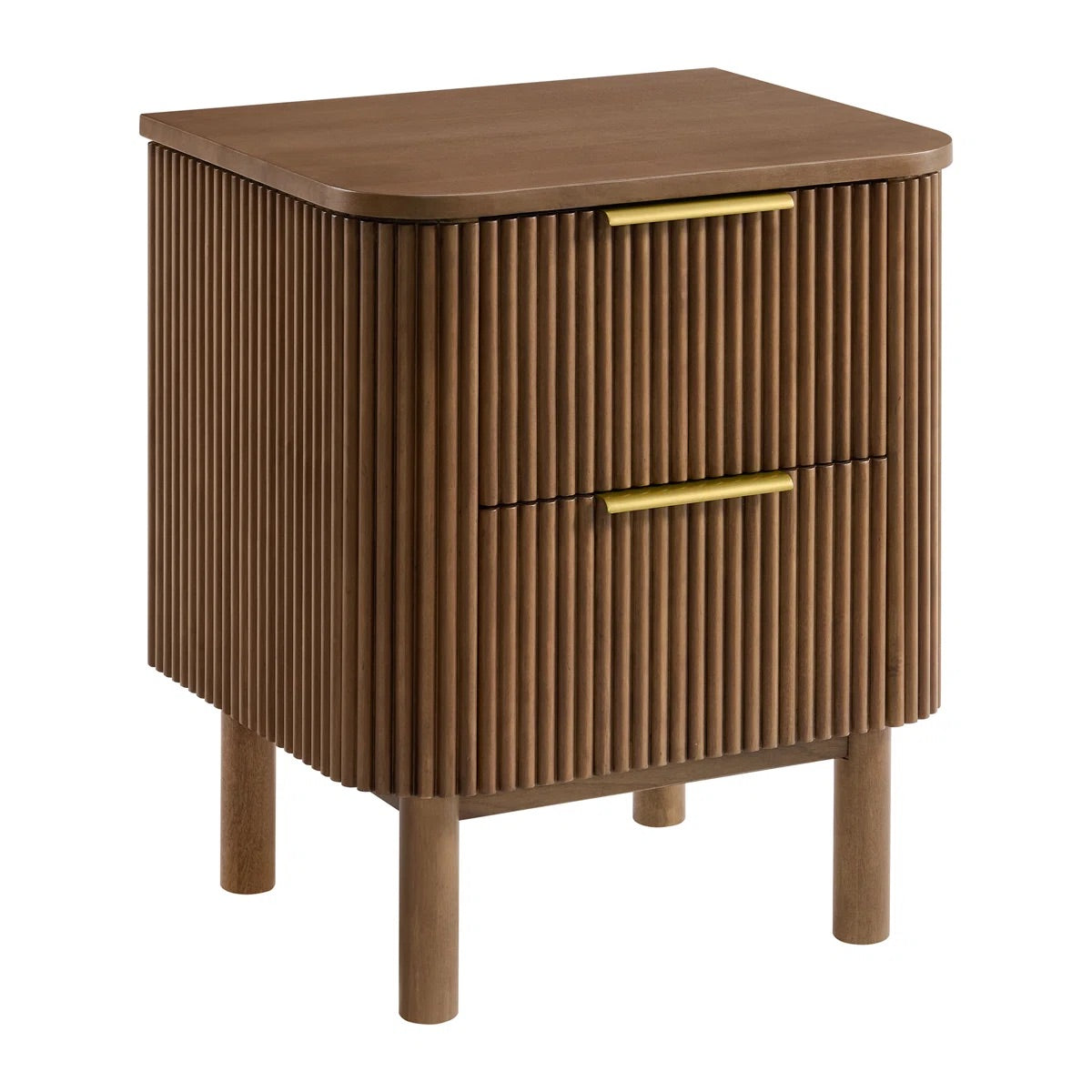 Havana Night Stand in Brown Reeded Birch