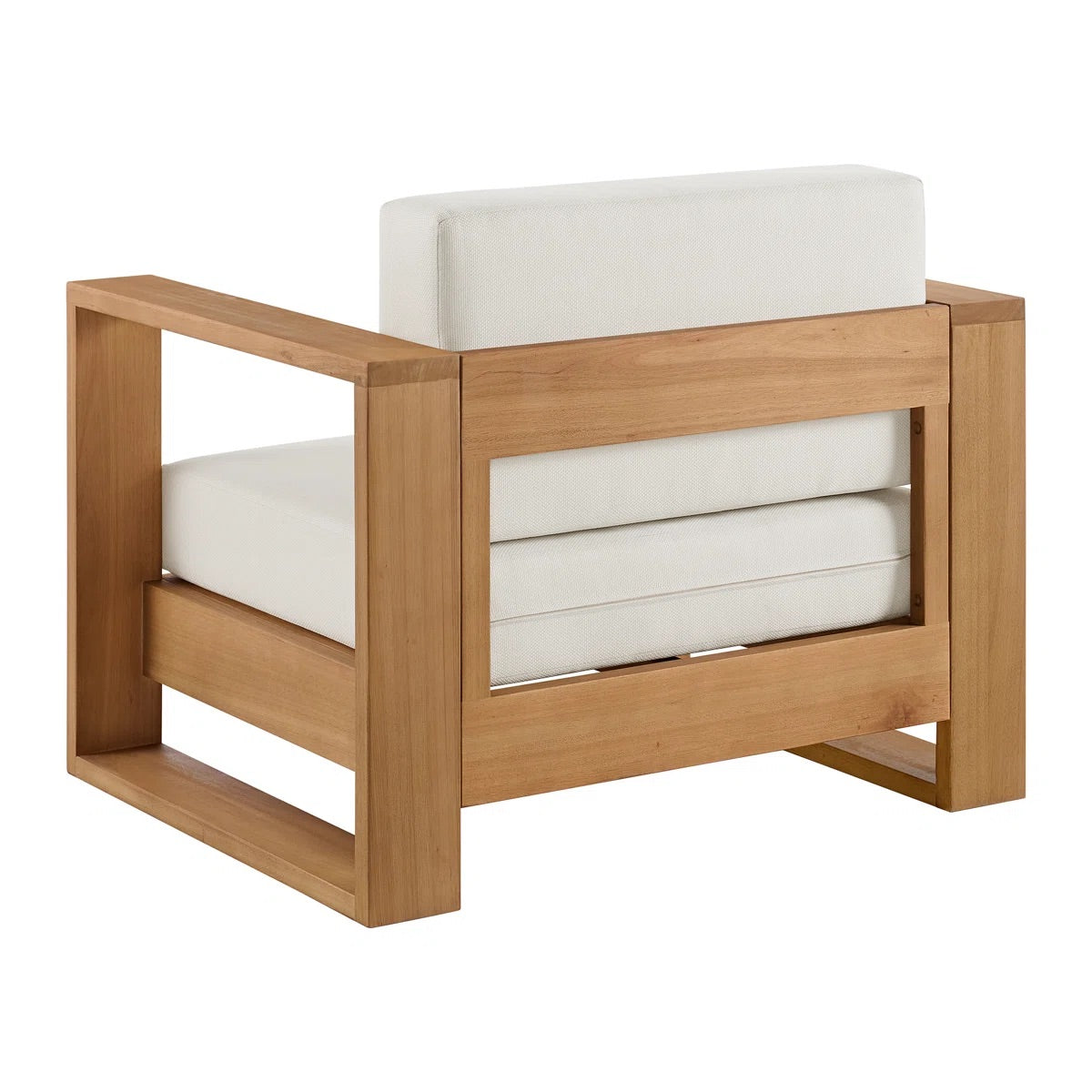 Shay 39" Outdoor Lounge Chair In Oiled Eucalyptus