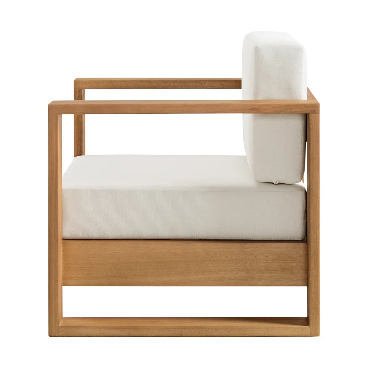 Shay 39" Outdoor Lounge Chair In Oiled Eucalyptus