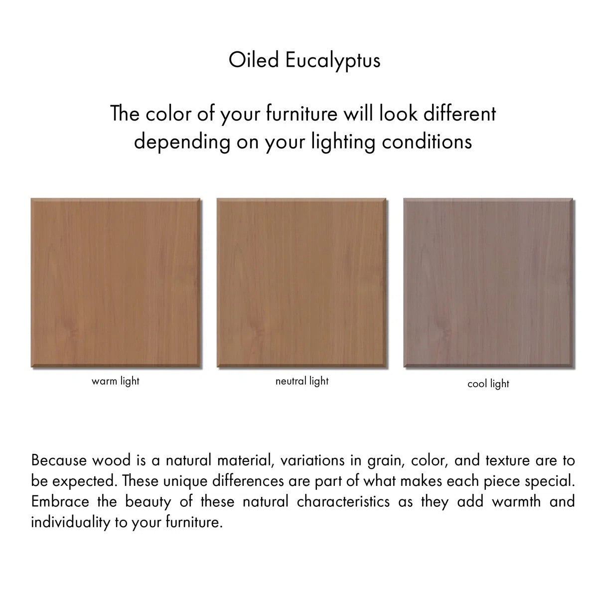 Shay 48" Outdoor Coffee Table In Oiled Eucalyptus