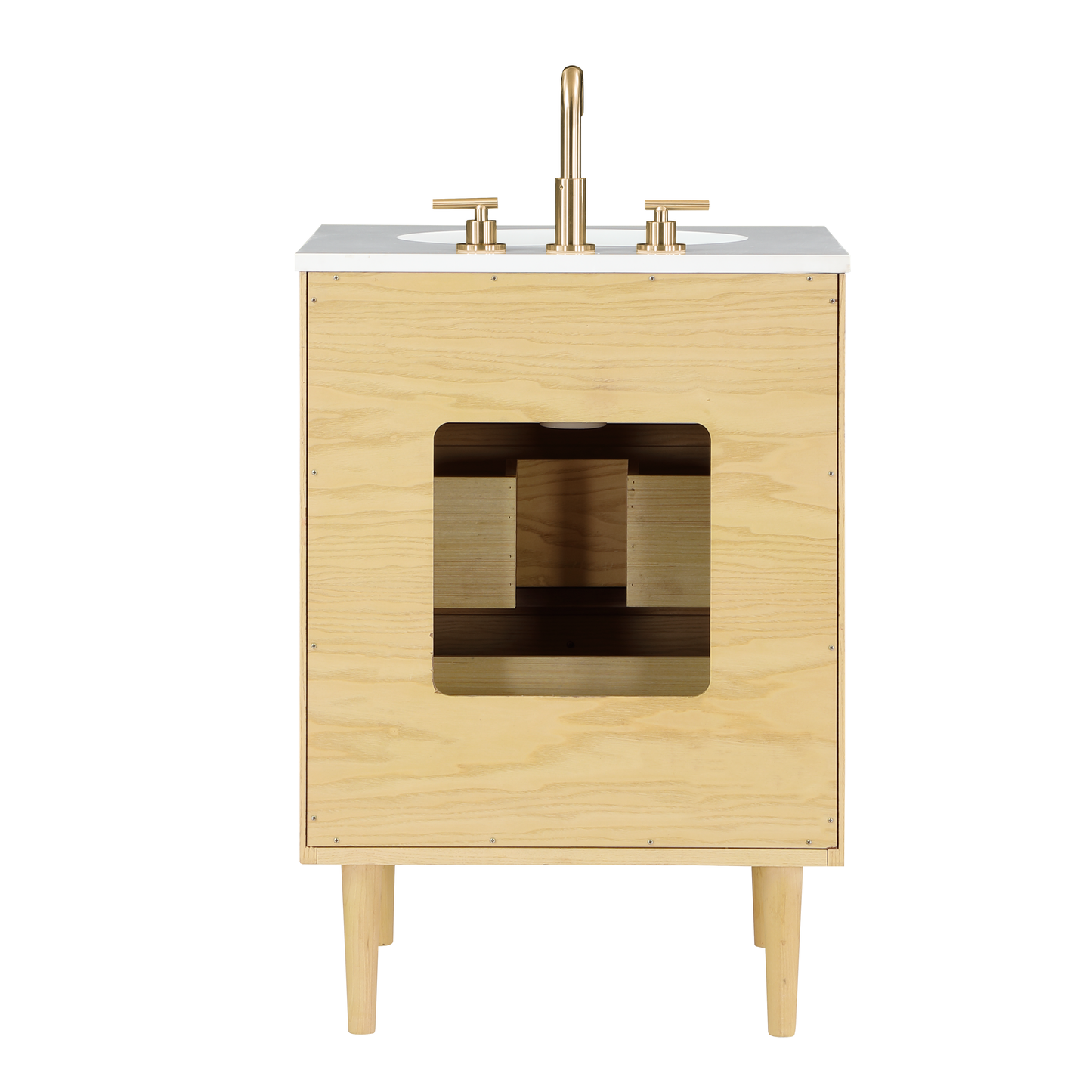 Stockholm  24'' Single Bathroom Vanity | White Quartz Top