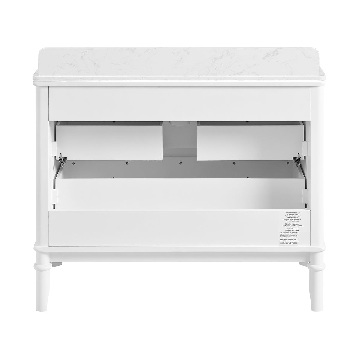 Juliette 42"W x 22"D Single Sink Bathroom Vanity with Cultured Marble Top