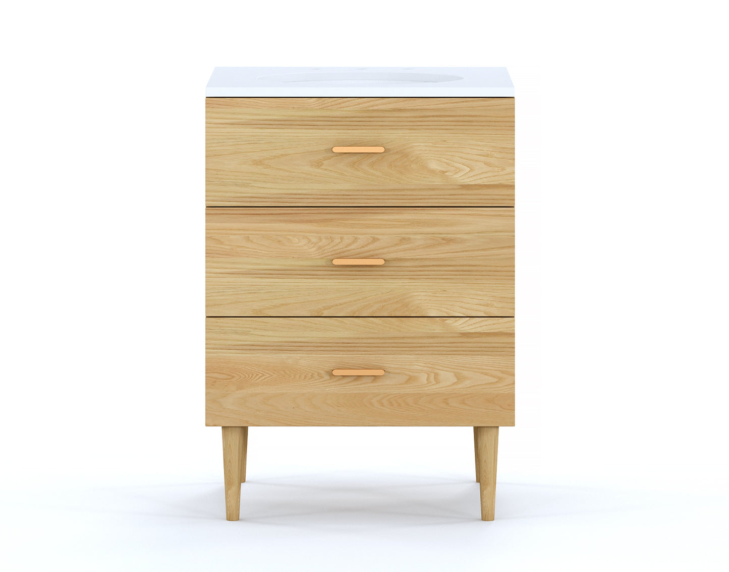 Stockholm  24'' Single Bathroom Vanity | White Quartz Top