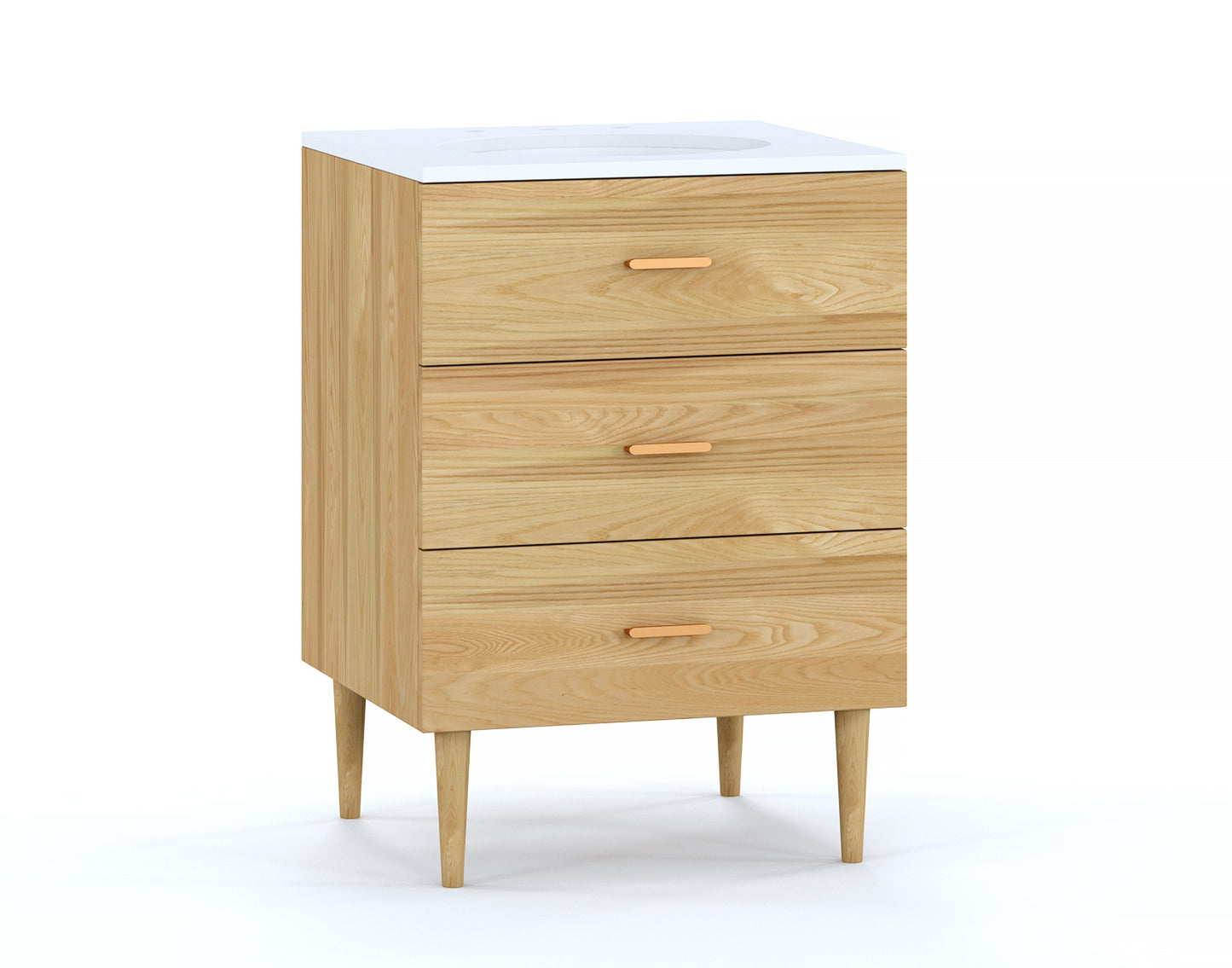 Stockholm  24'' Single Bathroom Vanity | White Quartz Top