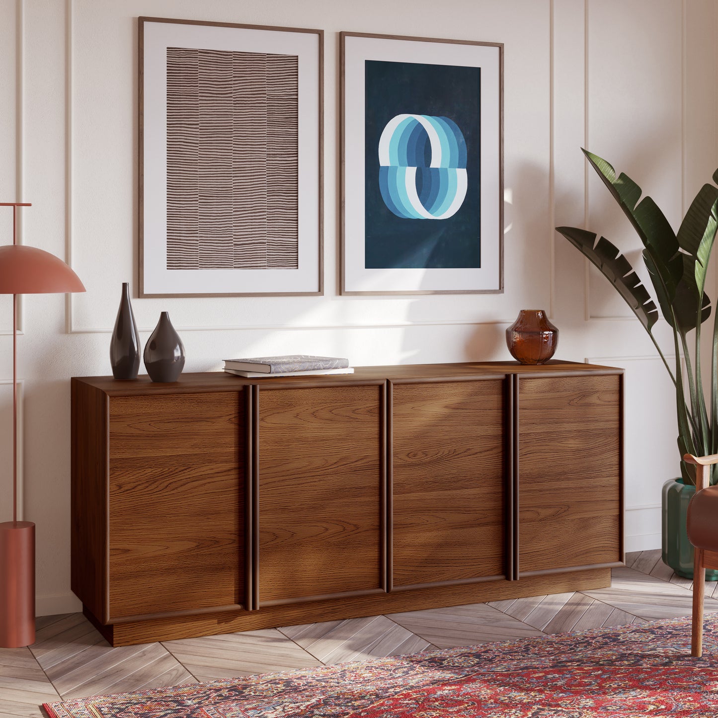 Cooper 72" Sideboard In Natural Walnut