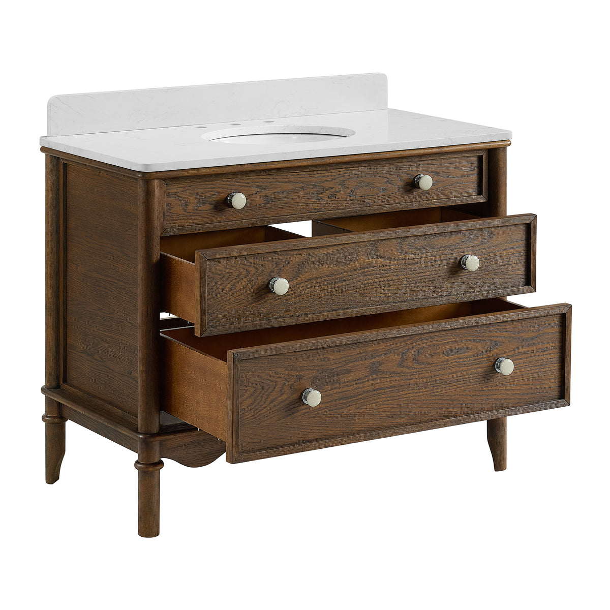 Juliette 42"W x 22"D Single Sink Bathroom Vanity with Cultured Marble Top