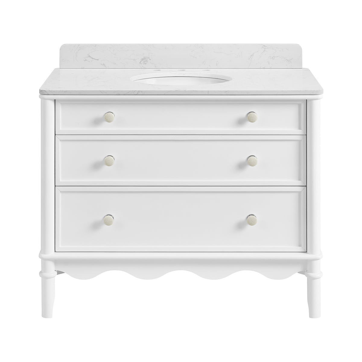Juliette 42"W x 22"D Single Sink Bathroom Vanity with Cultured Marble Top