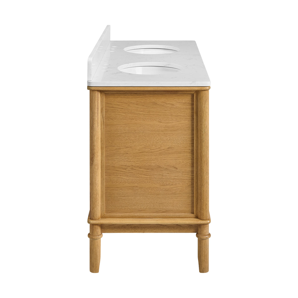 Juliette 60"W x 22"D Double Sink Bathroom Vanity with Cultured Marble Top