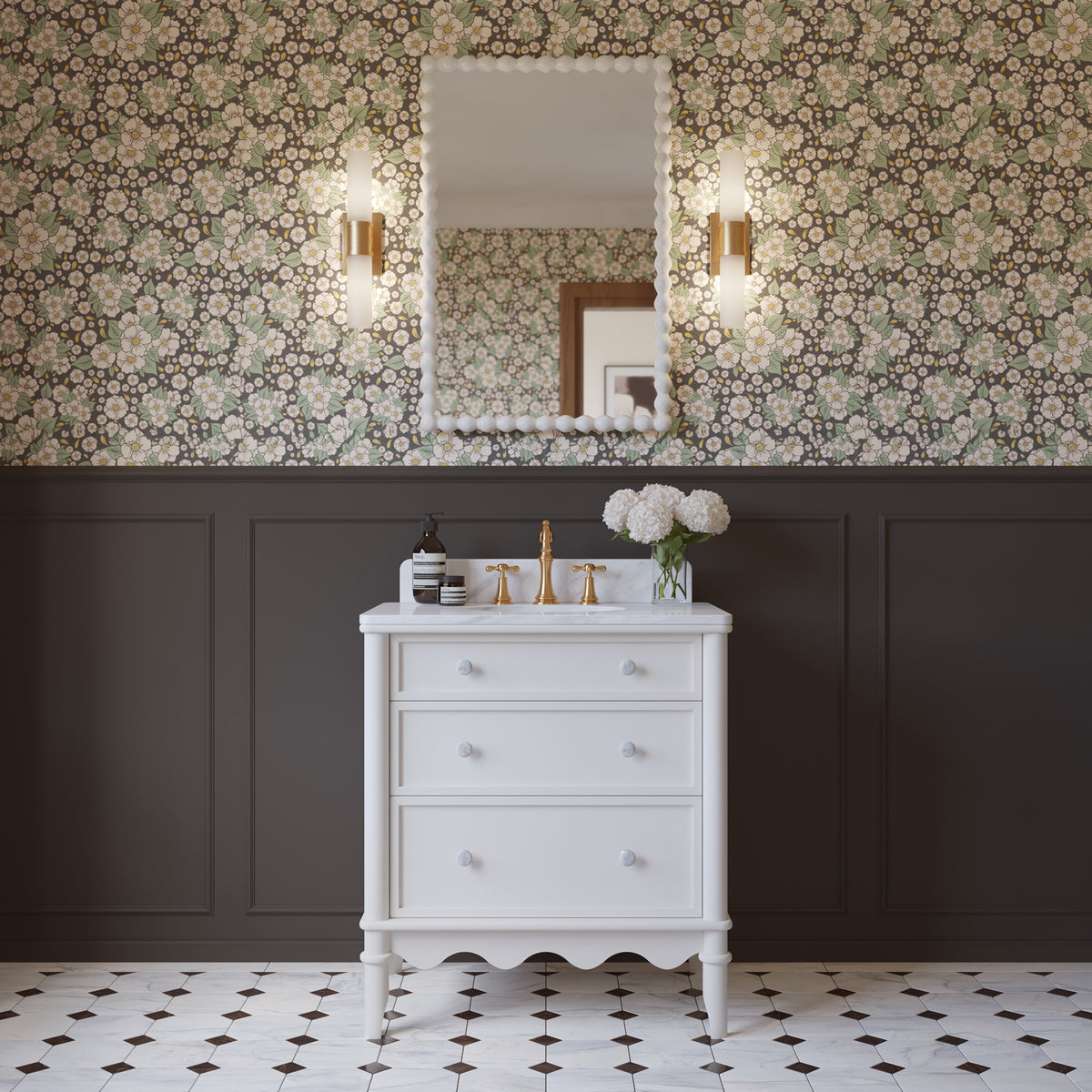 Juliette 30" Bathroom Vanity in Blanc White with Engineered Marble Countertop
