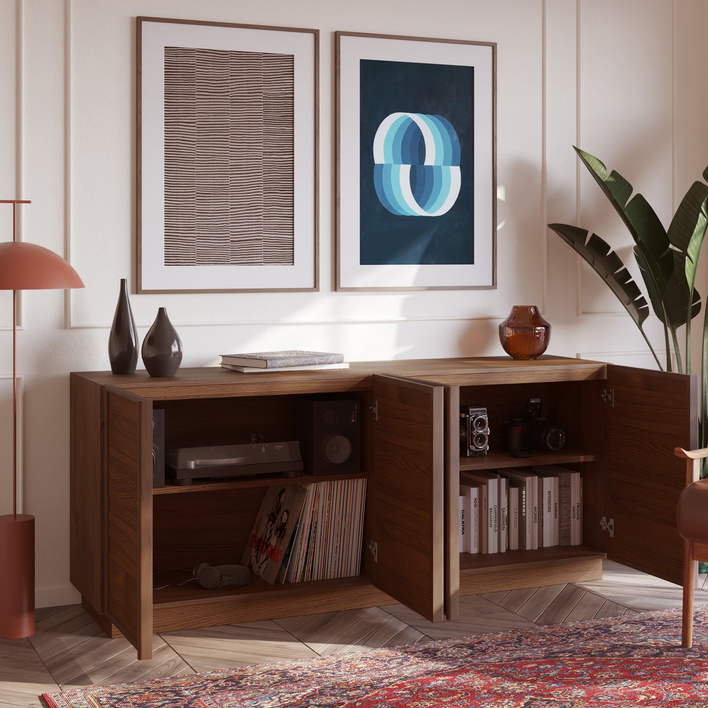 Cooper 72" Sideboard In Natural Walnut