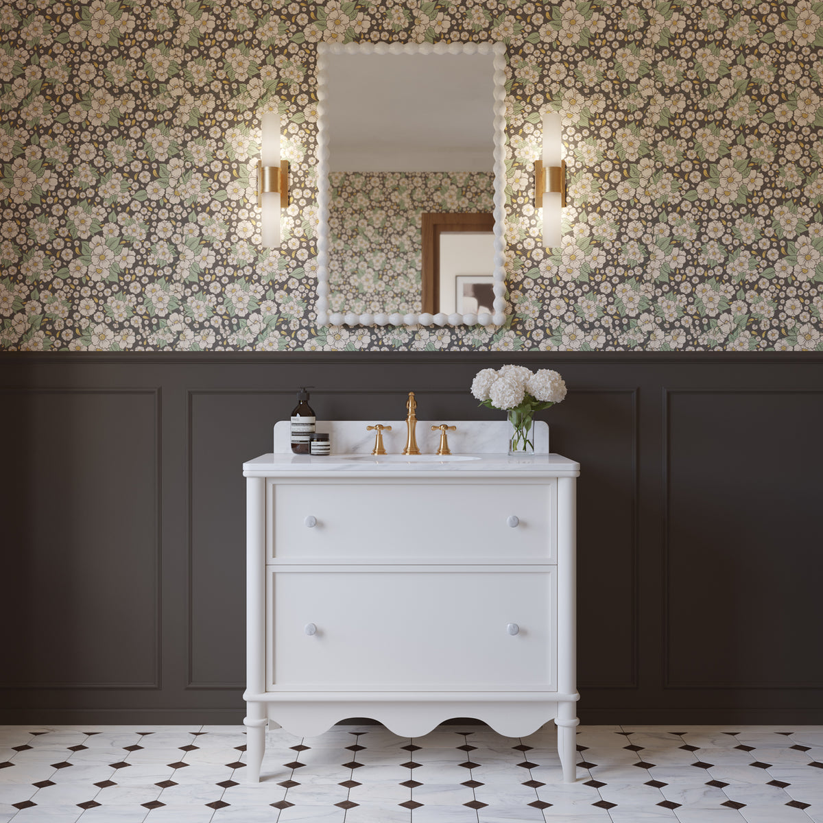 Juliette 36"W x 22"D Single Sink Bathroom Vanity with Cultured Marble Top