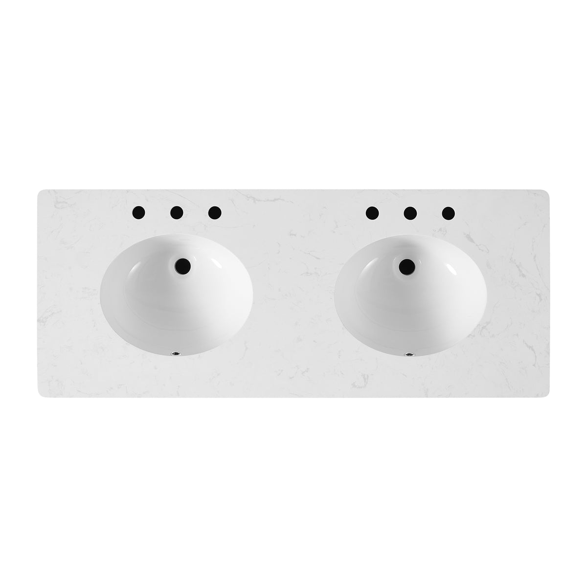 Juliette 54"W x 22"D Double Sink Bathroom Vanity with Cultured Marble Top