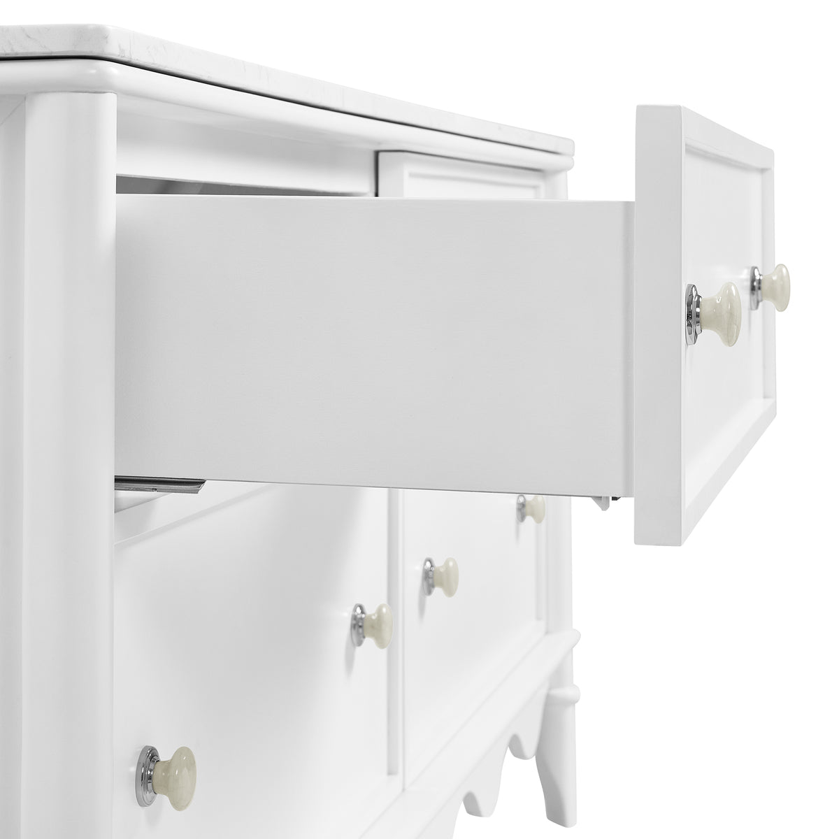 Juliette 72"W x 22"D Double Sink Bathroom Vanity | Cultured Marble Top
