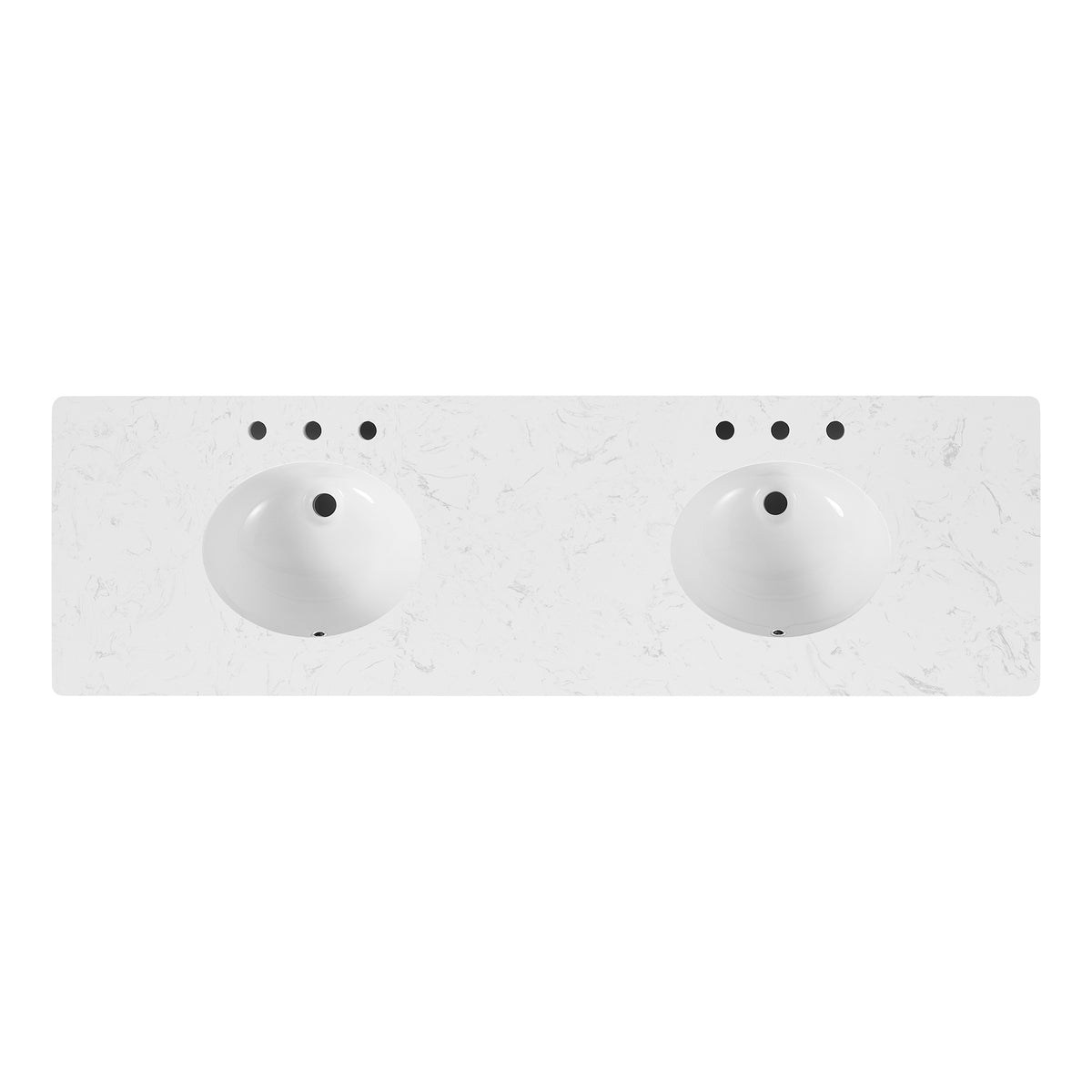 Juliette 72"W x 22"D Double Sink Bathroom Vanity | Cultured Marble Top