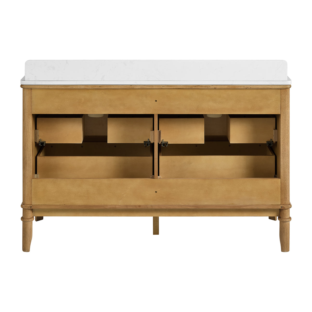 Juliette 54"W x 22"D Double Sink Bathroom Vanity with Cultured Marble Top