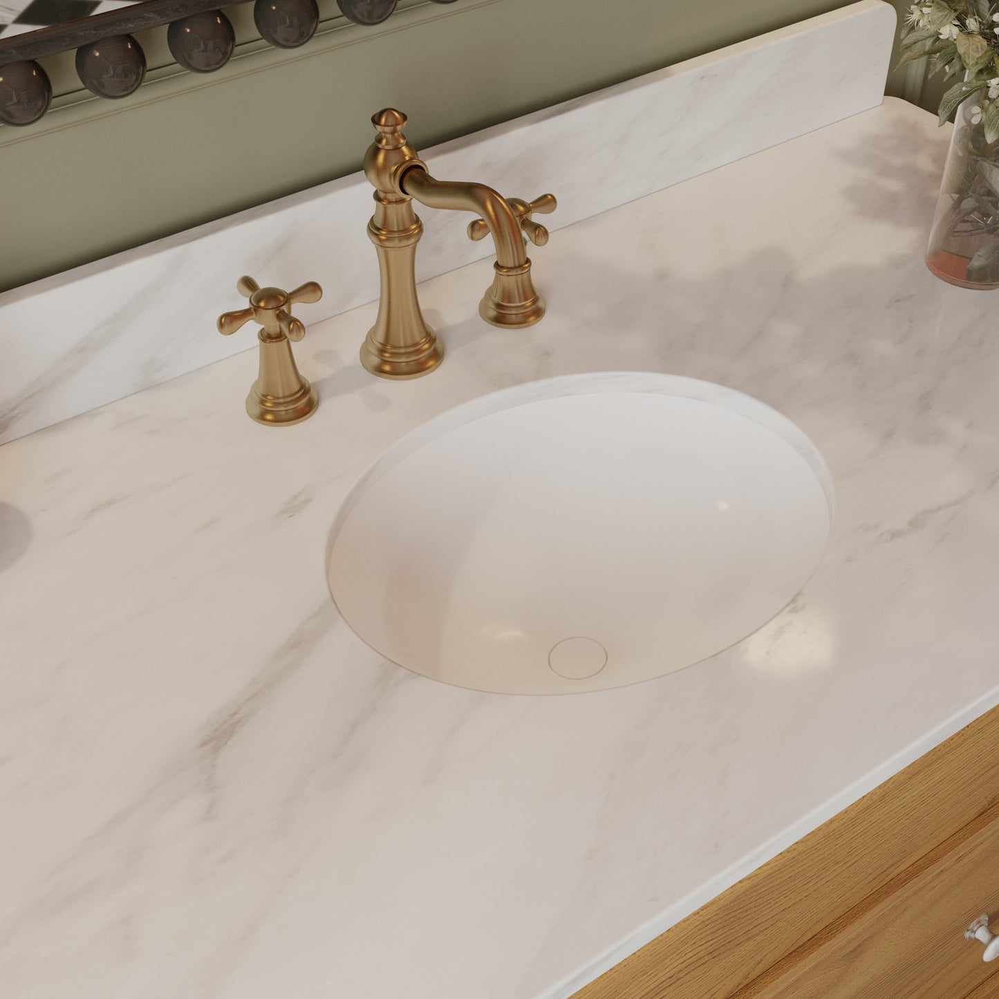 Julliette 48"W Single Sink Bathroom Vanity | Cultured Marble Top