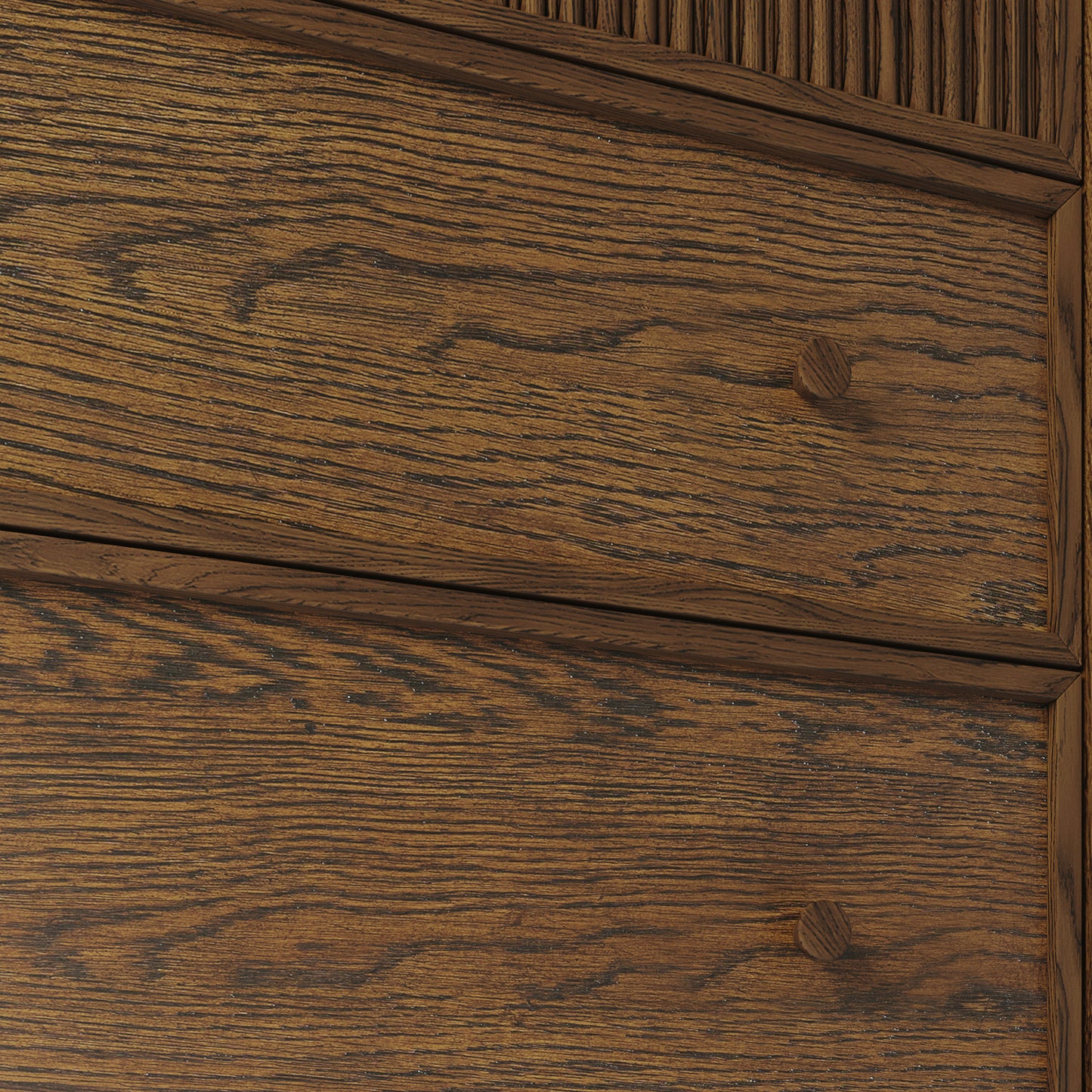 Kathryne 48" Bathroom Vanity in Enhanced Brown Oak | Statuario Quartz