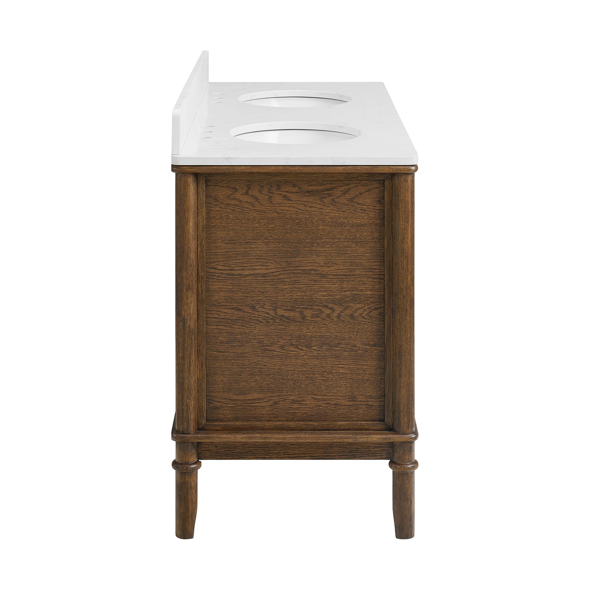 Juliette 60"W x 22"D Double Sink Bathroom Vanity with Cultured Marble Top