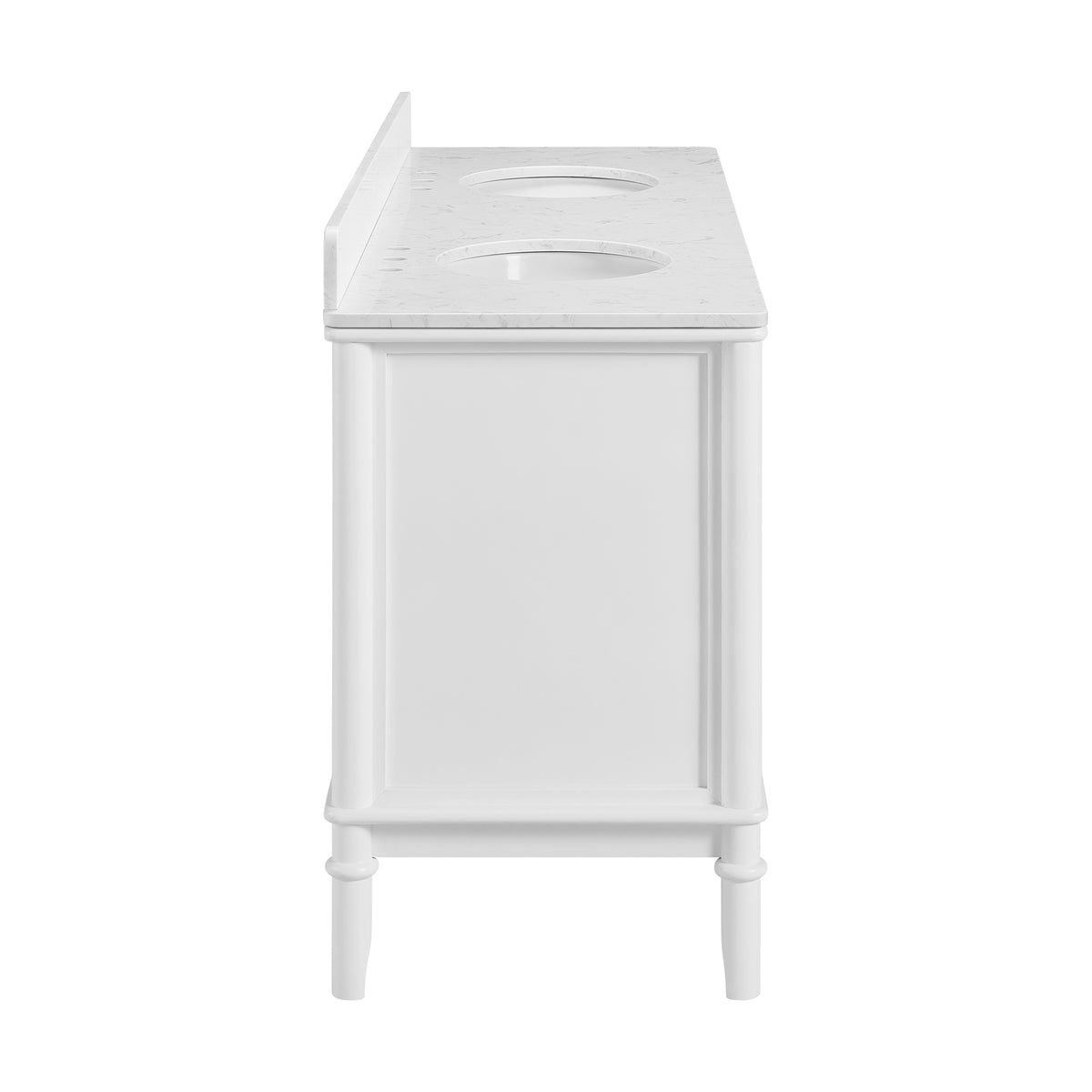 Juliette 72"W x 22"D Double Sink Bathroom Vanity | Cultured Marble Top