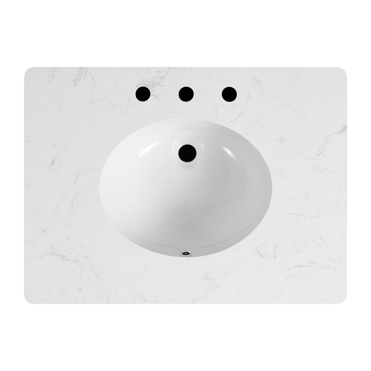 Juliette 30"W x 22"D Single Sink Bathroom Vanity with Cultured Marble Top