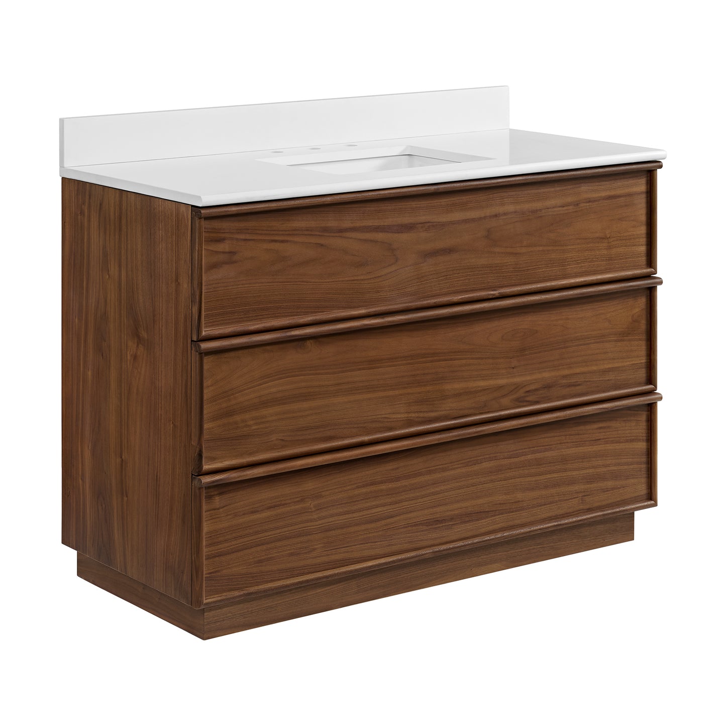 Cooper 48" Single Sink Bathroom Vanity in Natural Walnut with Quartz Top