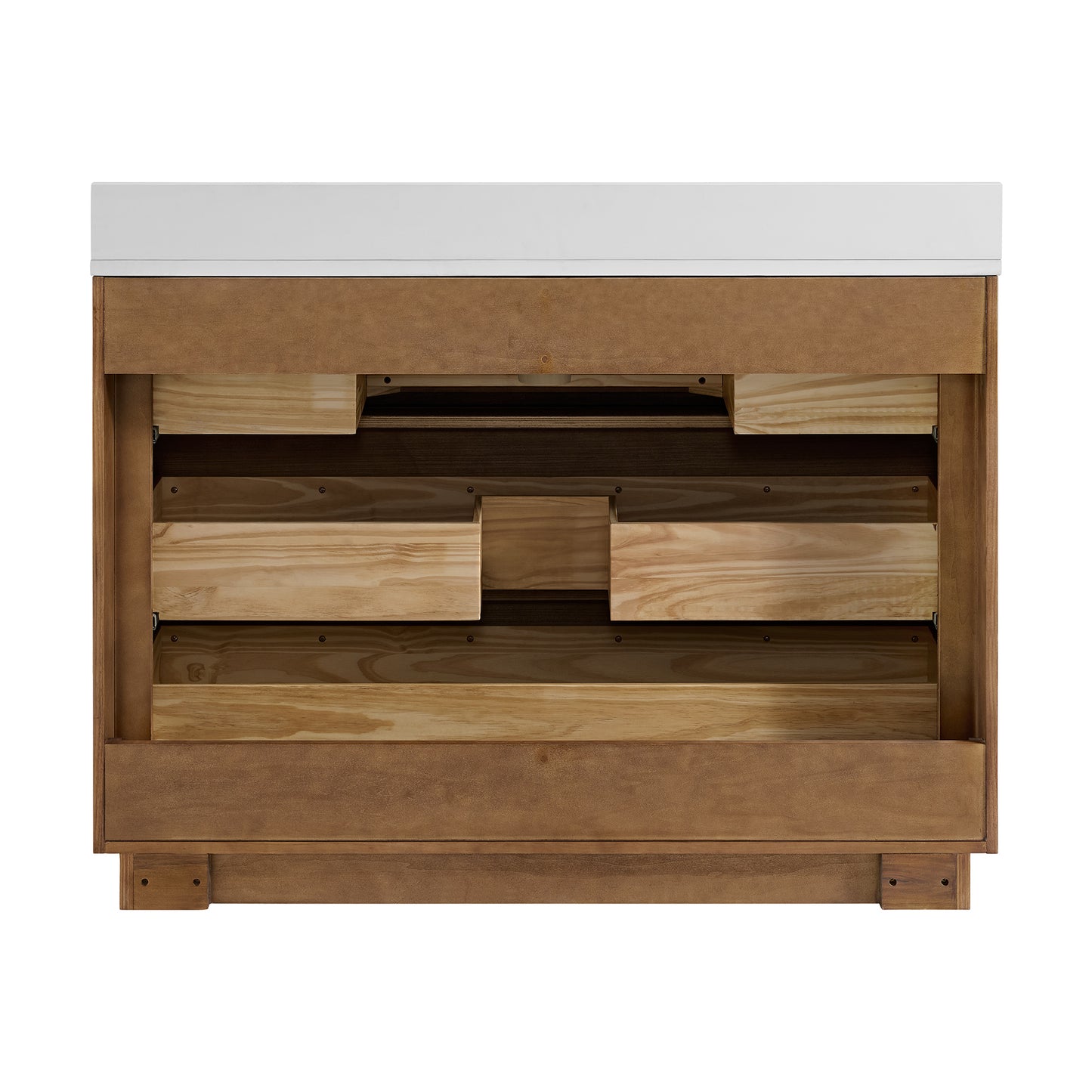 Cooper 48" Single Sink Bathroom Vanity in Natural Walnut with Quartz Top