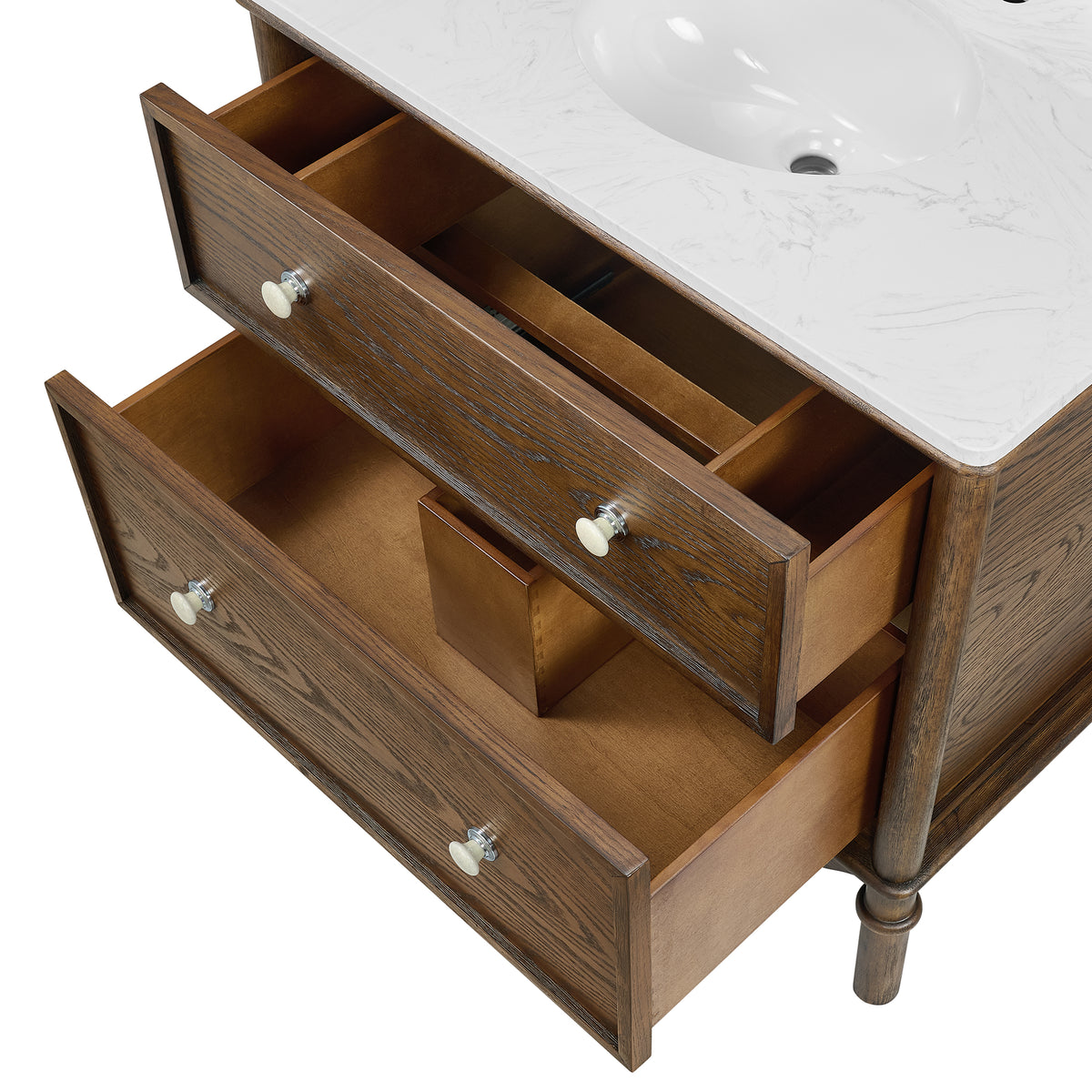 Juliette 36"W x 22"D Single Sink Bathroom Vanity | Cultured Marble Top