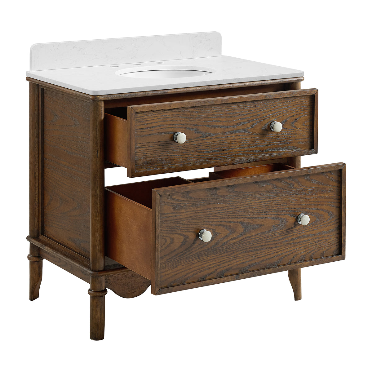 Juliette 36"W x 22"D Single Sink Bathroom Vanity | Cultured Marble Top