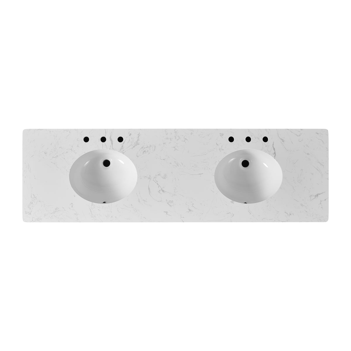 Juliette 72"W x 22"D Double Sink Bathroom Vanity with Cultured Marble Top