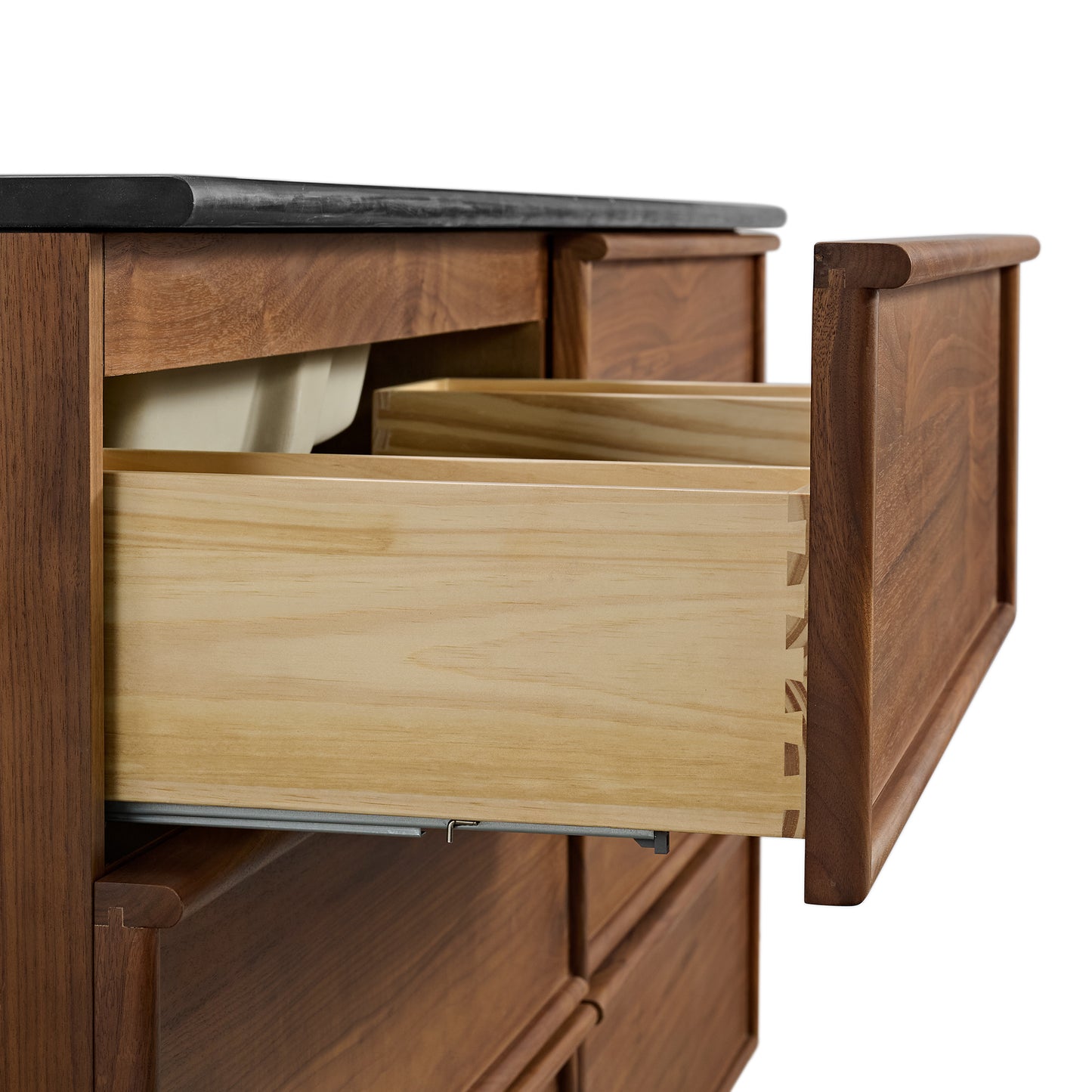 Cooper 72" Double Sink Bathroom Vanity in Natural Walnut with Quartz Top
