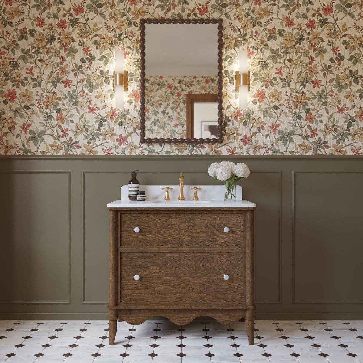 Juliette 36"W x 22"D Single Sink Bathroom Vanity | Cultured Marble Top