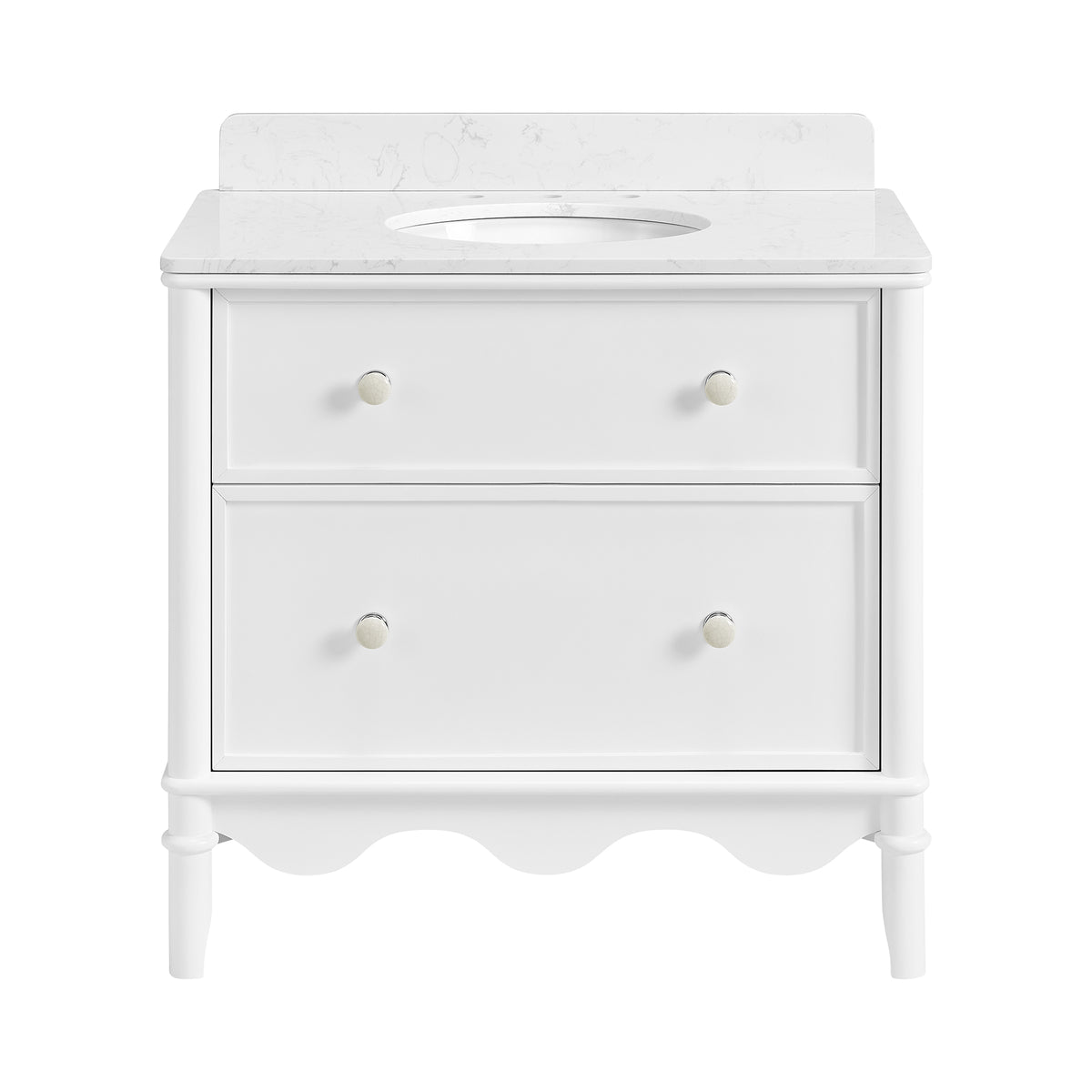 Juliette 36"W x 22"D Single Sink Bathroom Vanity with Cultured Marble Top
