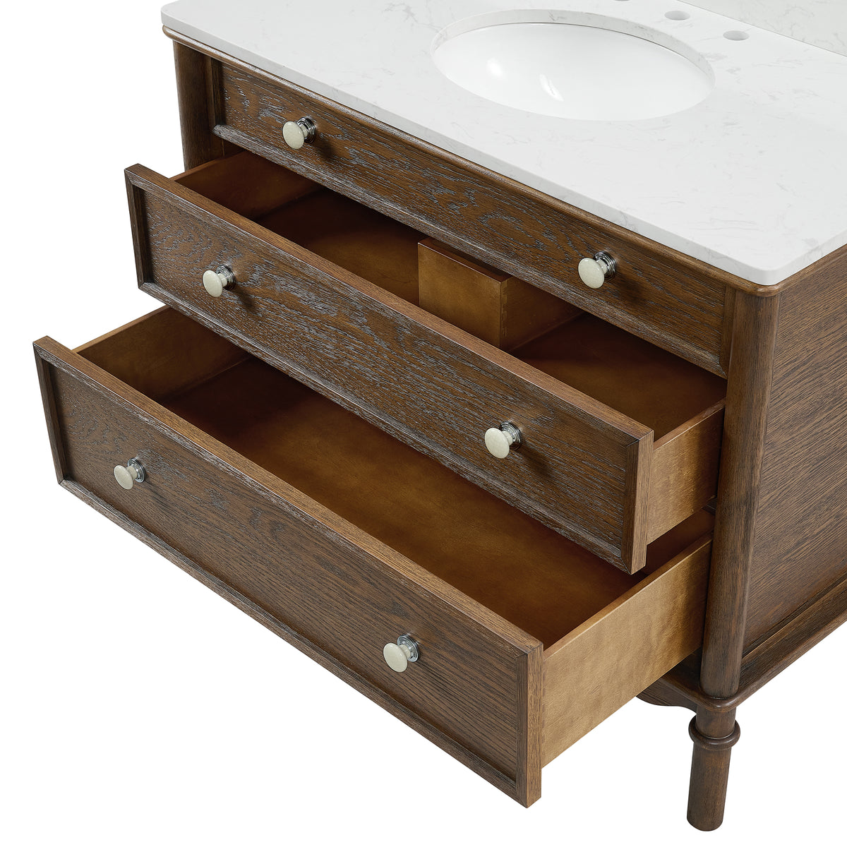 Juliette 42"W x 22"D Single Sink Bathroom Vanity with Cultured Marble Top