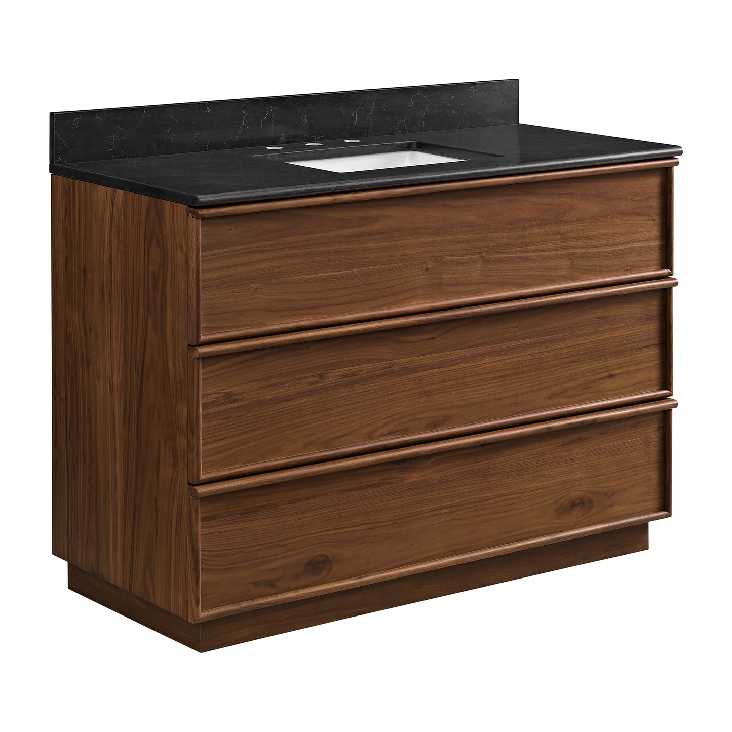 Cooper 48" Single Sink Bathroom Vanity in Natural Walnut with Quartz Top