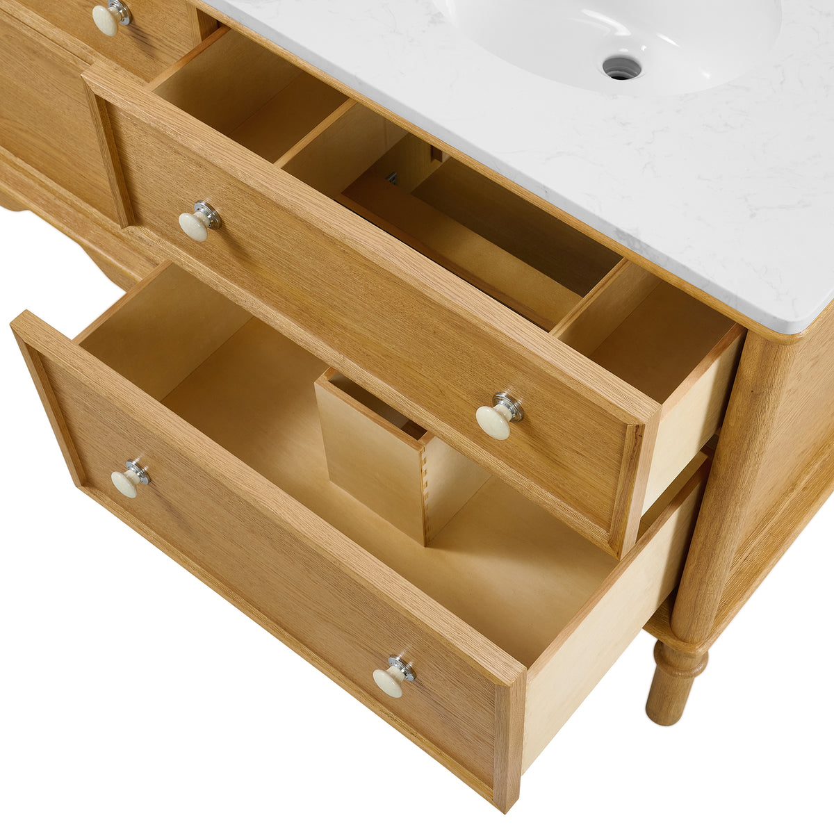 Juliette 54"W x 22"D Double Sink Bathroom Vanity with Cultured Marble Top