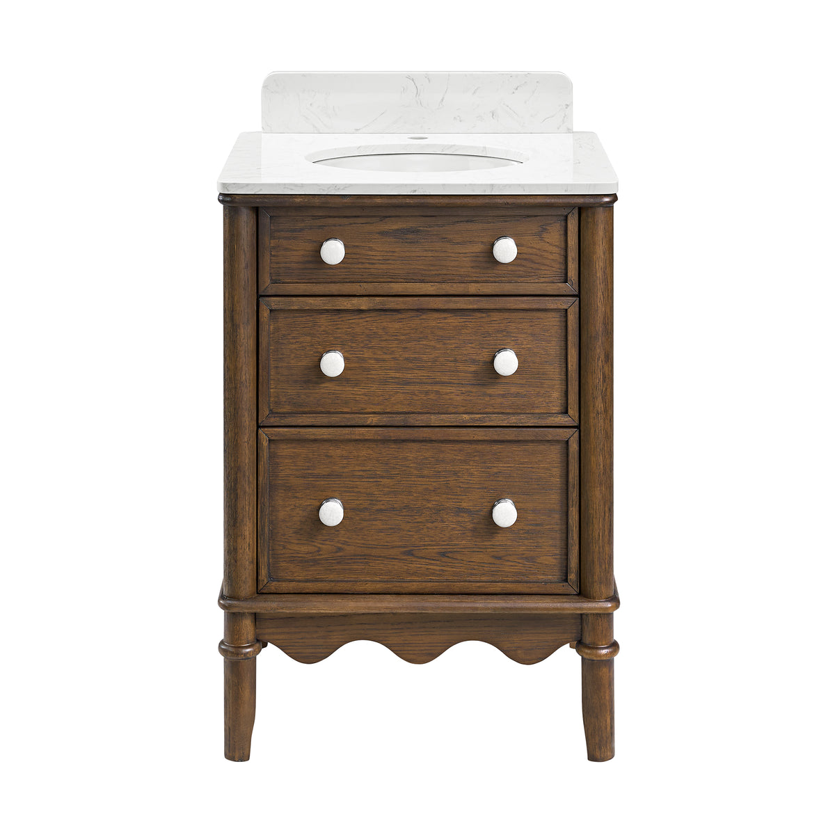 Juliette 24"W x 20"D Single Sink Bathroom Vanity with Cultured Marble Top