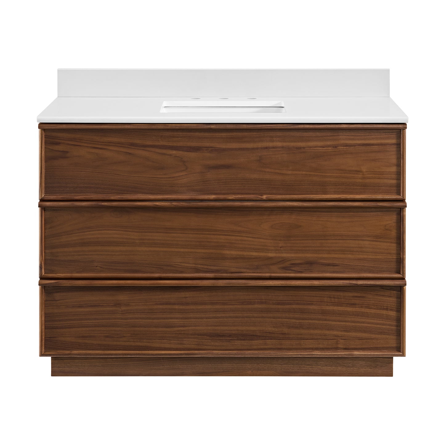 Cooper 48" Single Sink Bathroom Vanity in Natural Walnut with Quartz Top