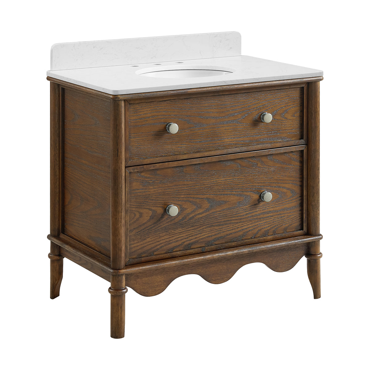 Juliette 36"W x 22"D Single Sink Bathroom Vanity | Cultured Marble Top