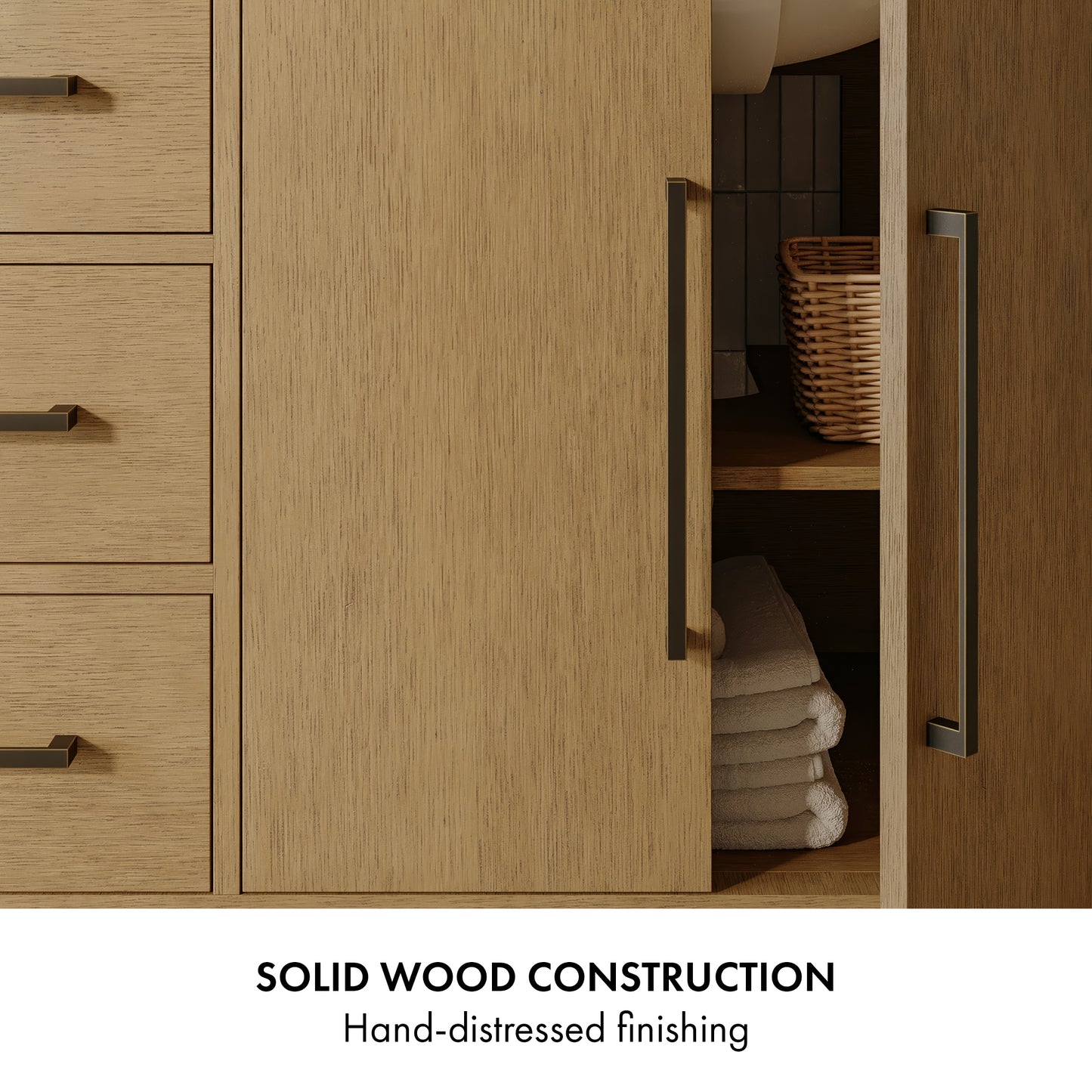 Bergen 48'' Single Bathroom Vanity | Calacatta Quartz Top