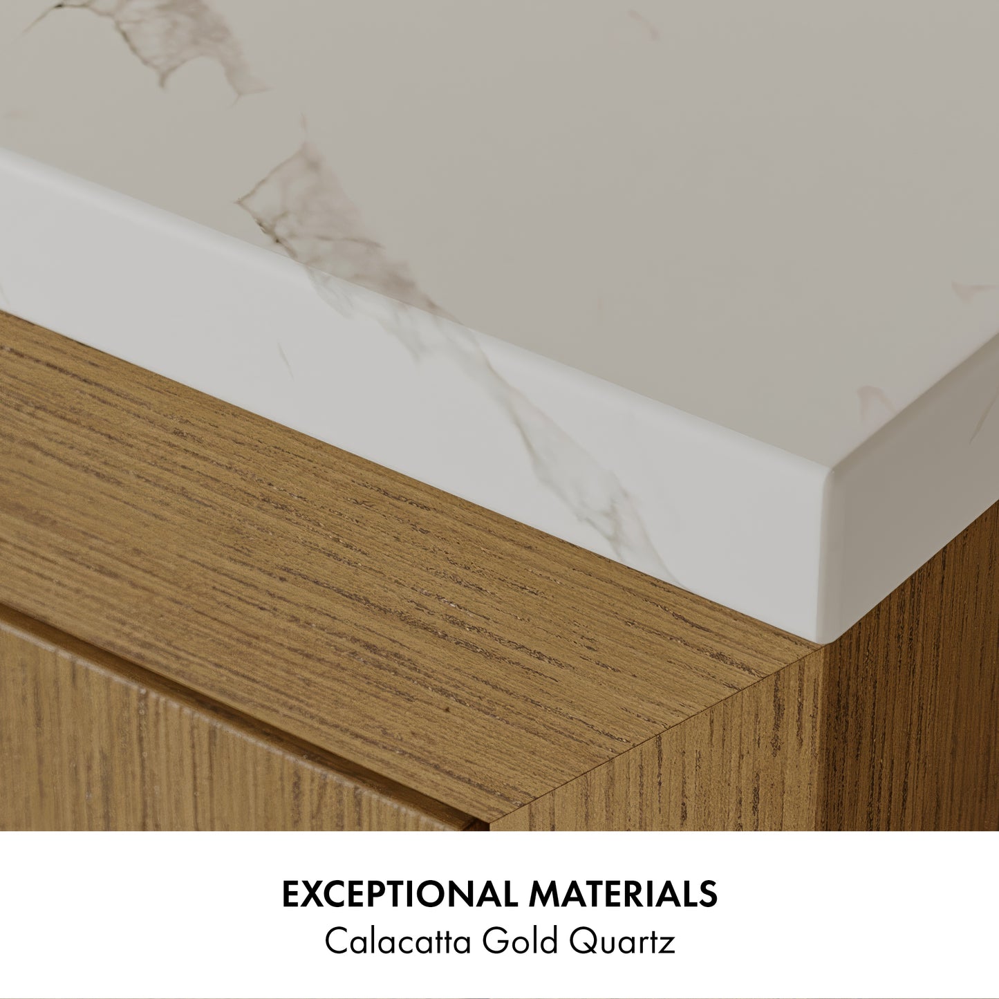 Bergen 48'' Single Bathroom Vanity | Calacatta Quartz Top