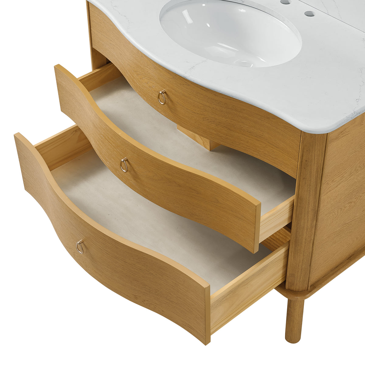 Grace 42" Bathroom Vanity with Statuario Quartz Countertop