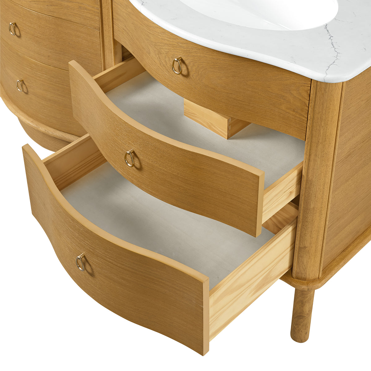 Grace 60" Bathroom Vanity with Statuario Quartz Countertop