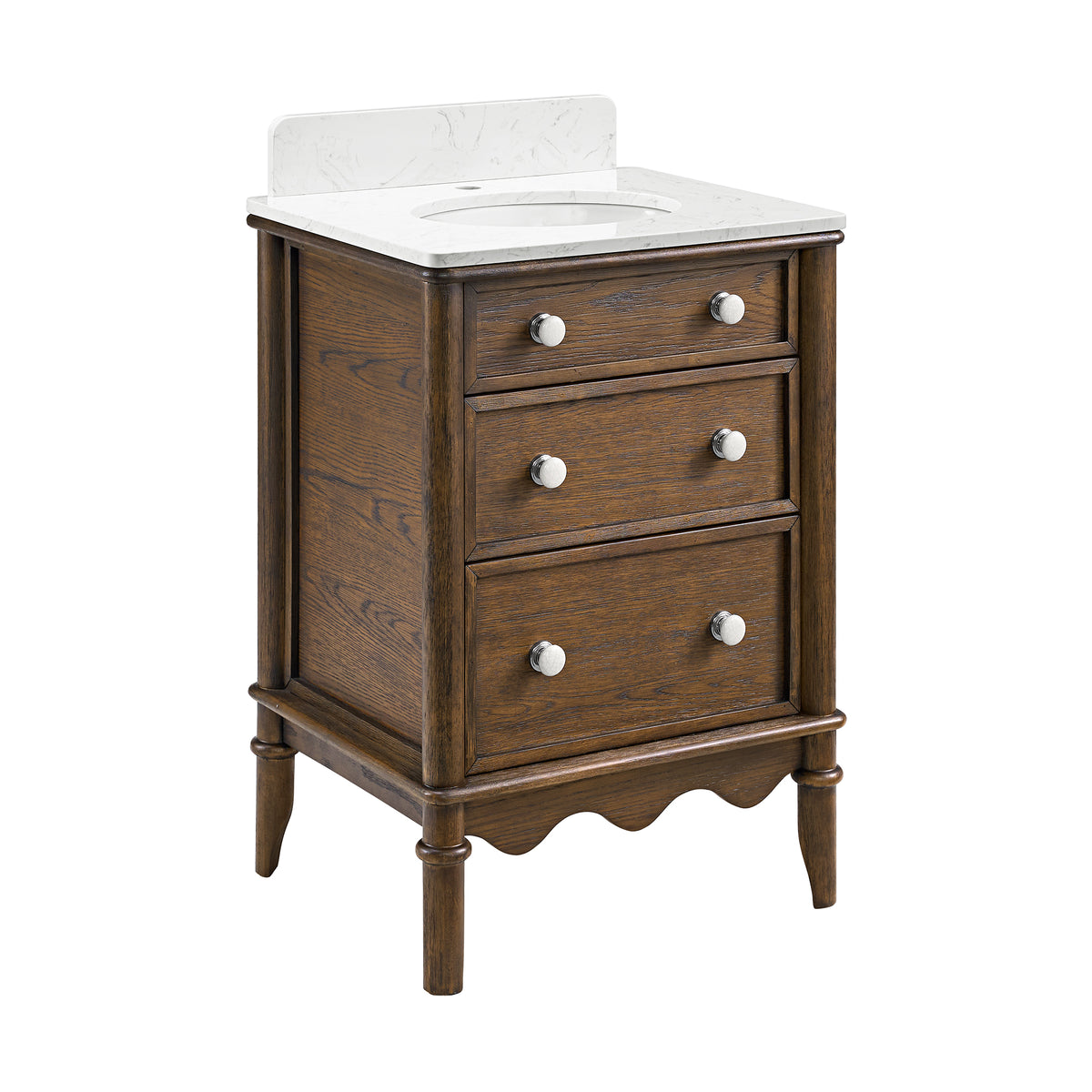 Juliette 24"W x 20"D Single Sink Bathroom Vanity with Cultured Marble Top