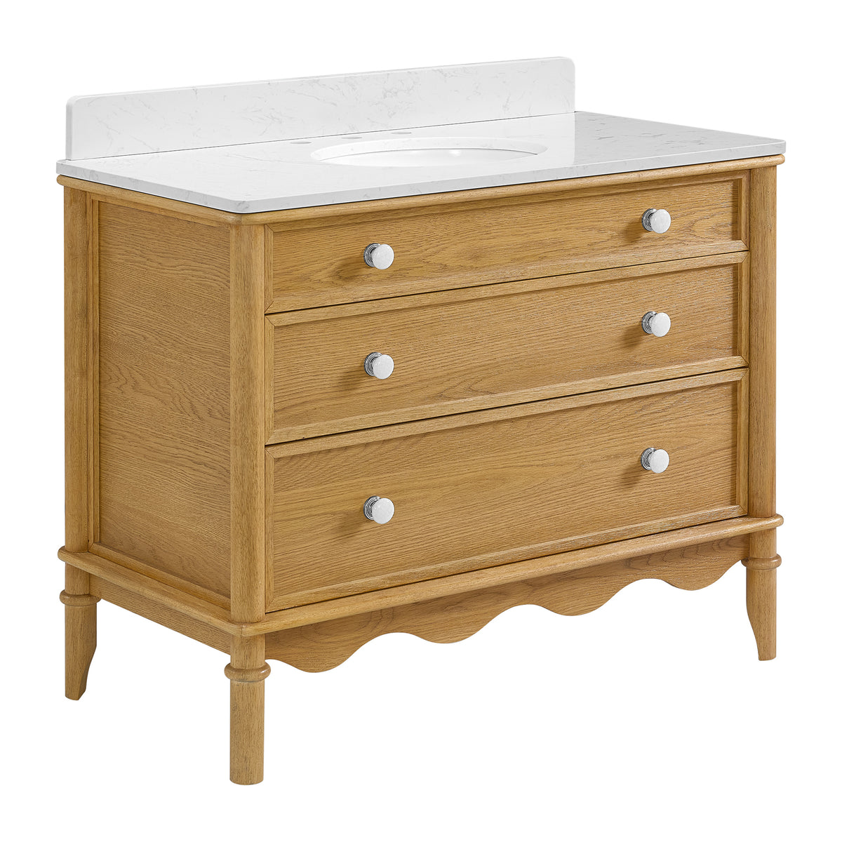 Juliette 42"W x 22"D Single Sink Bathroom Vanity with Cultured Marble Top