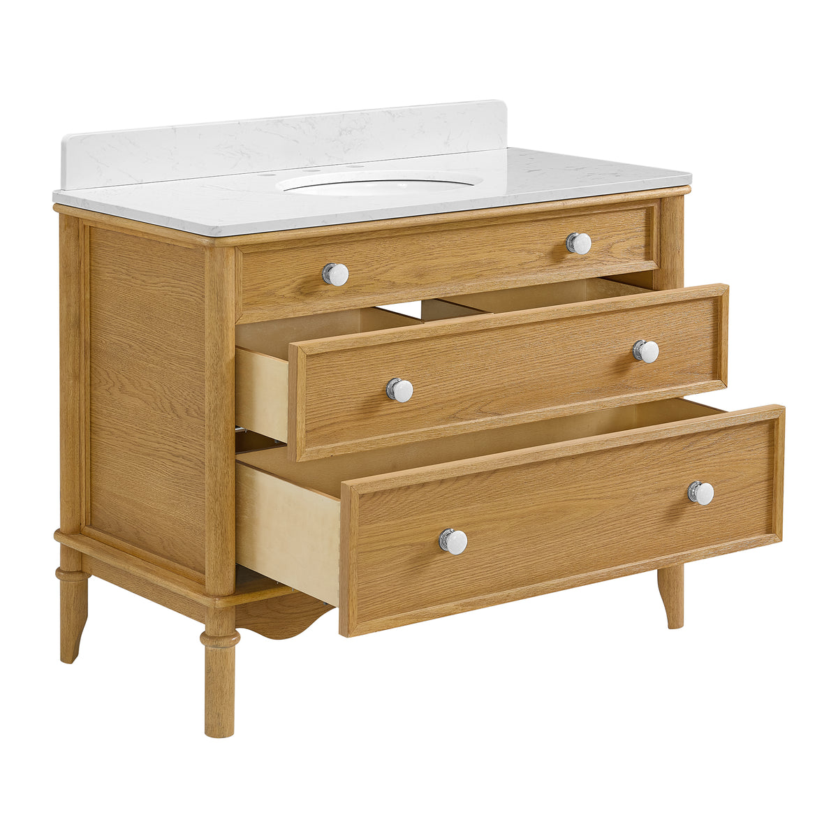 Juliette 42"W x 22"D Single Sink Bathroom Vanity with Cultured Marble Top
