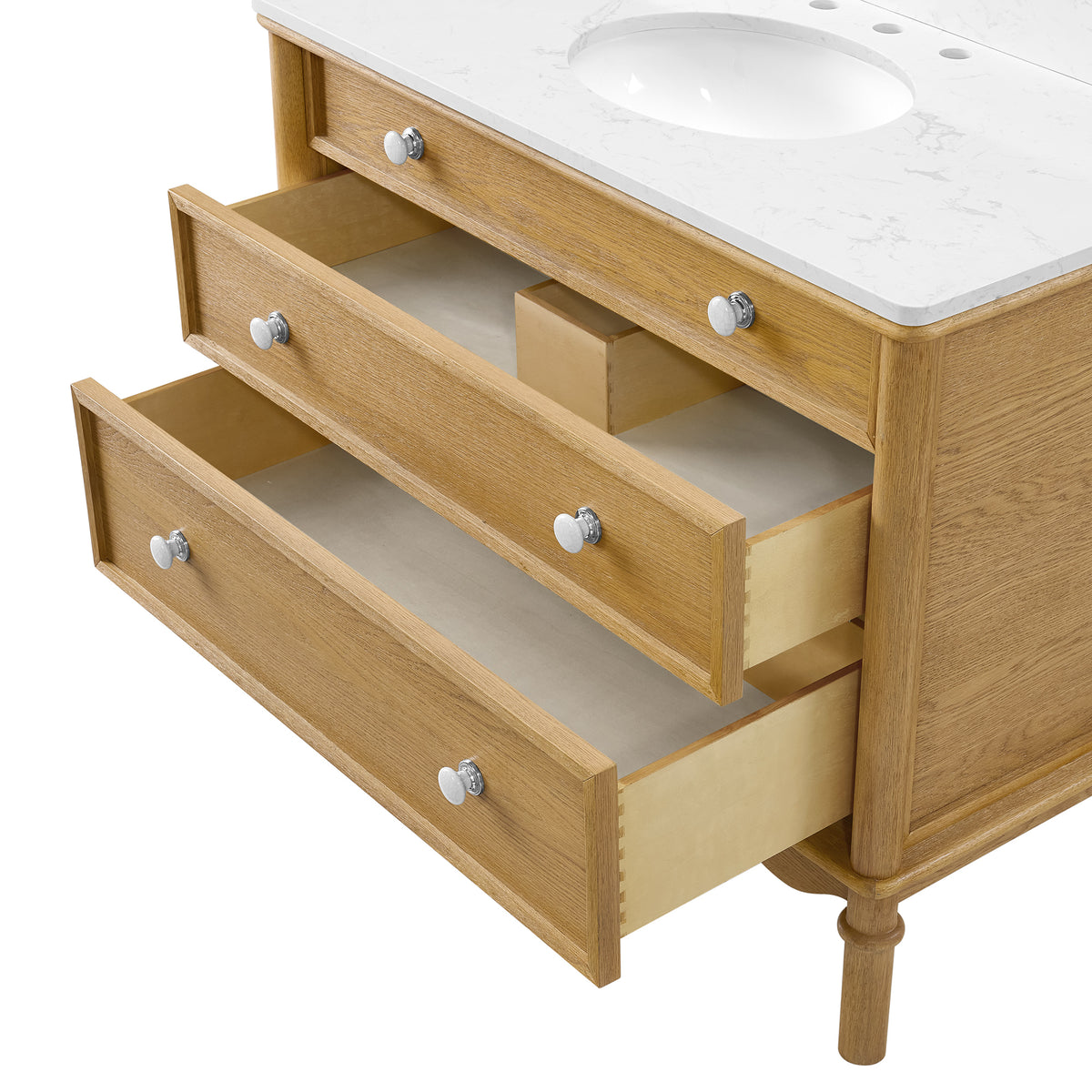 Juliette 42"W x 22"D Single Sink Bathroom Vanity with Cultured Marble Top