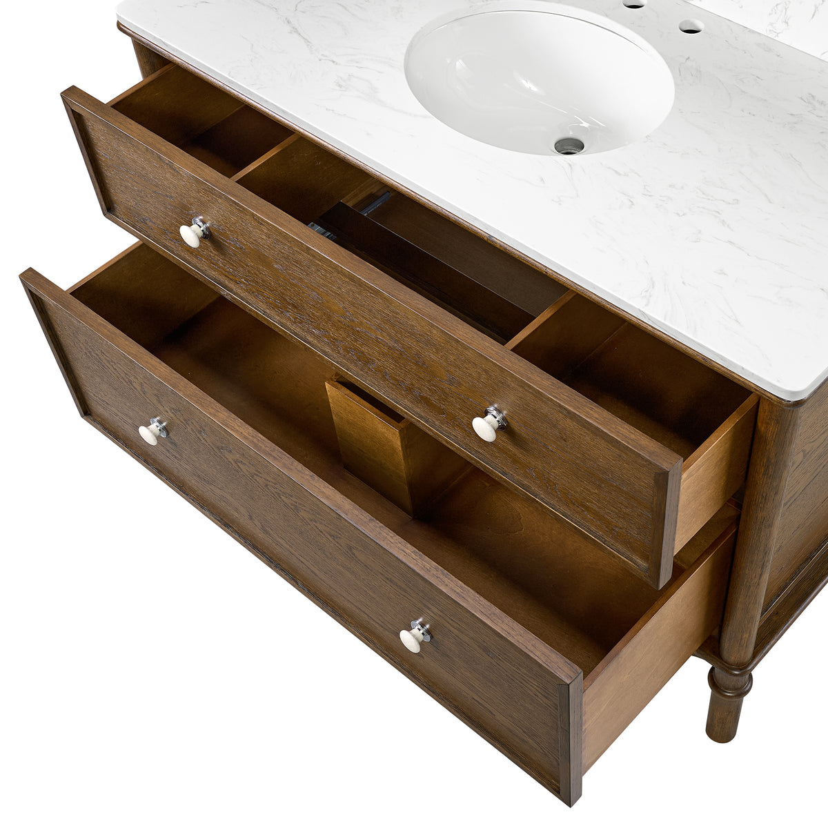 Juliette 48"W x 22"D Single Sink Bathroom Vanity with Cultured Marble Top