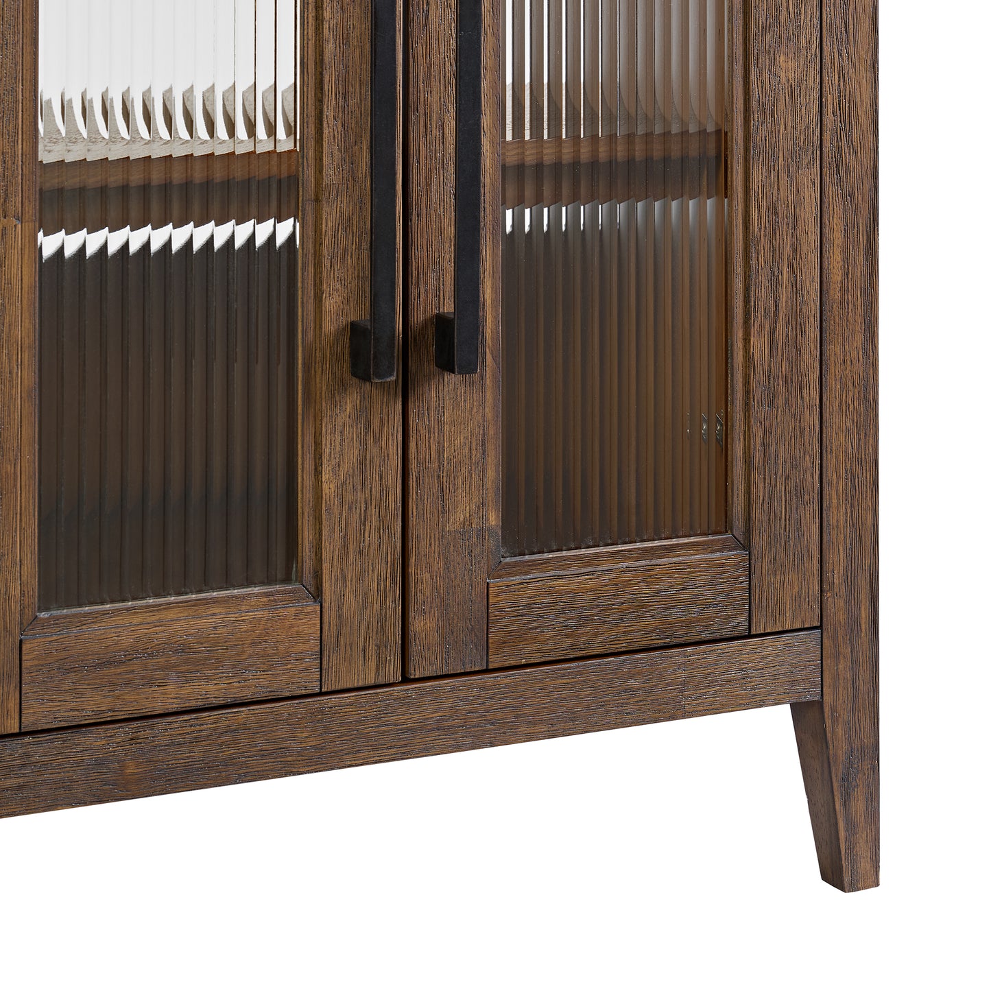 Apothecary 24W X 22D-Inch Single Bathroom Vanity With Fluted Glass Doors | Calacatta Quartz Countertop