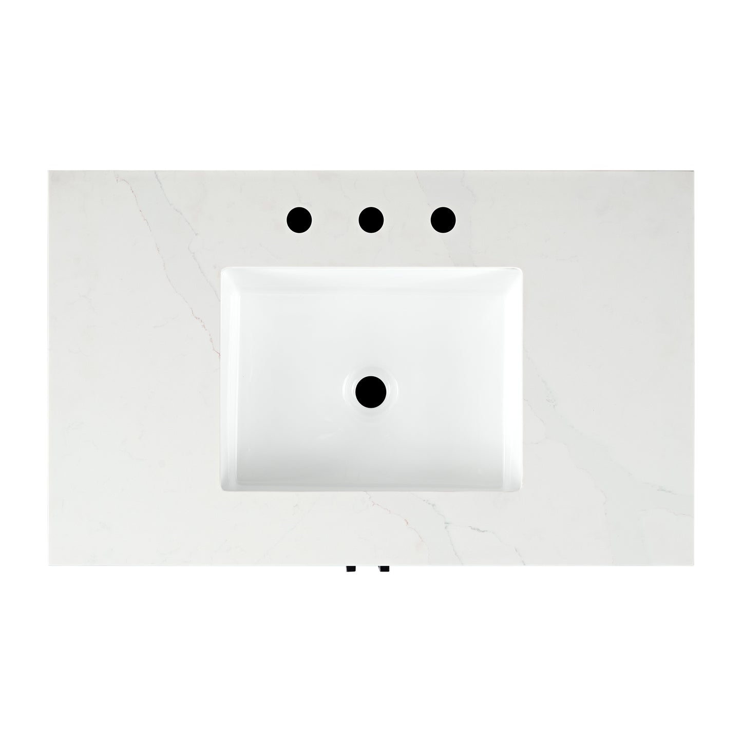 Apothecary 36W X 22D-Inch Single Bathroom Vanity With Fluted Glass Doors | Calacatta Quartz Countertop